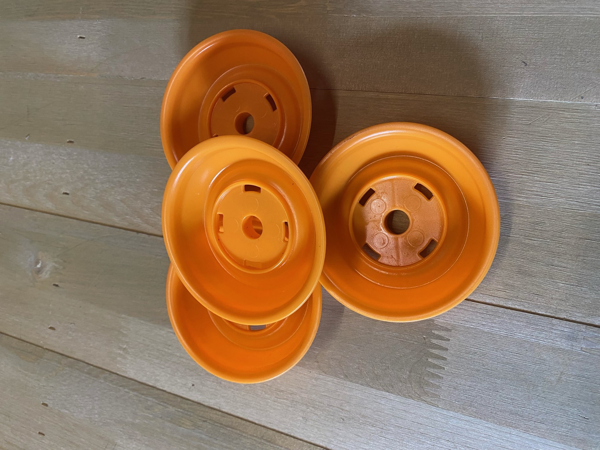 Hub Caps Orange x 4 Image